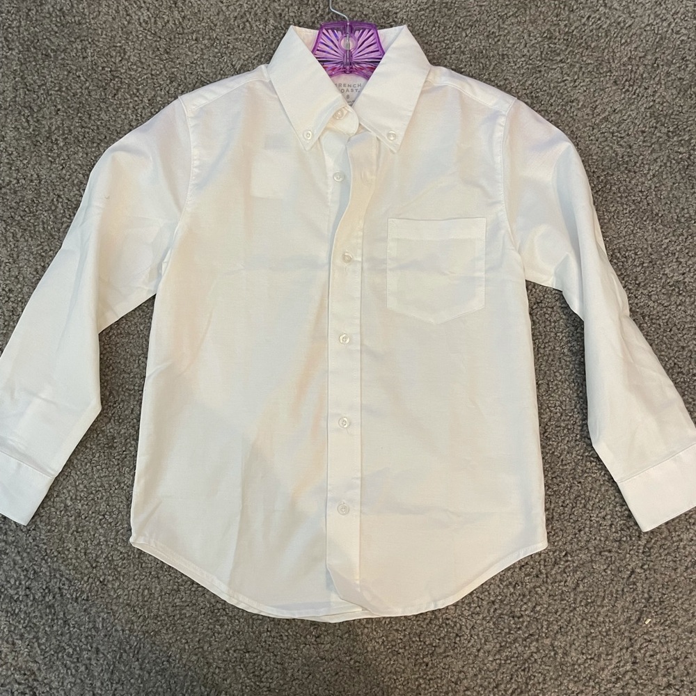 Plain white button down.